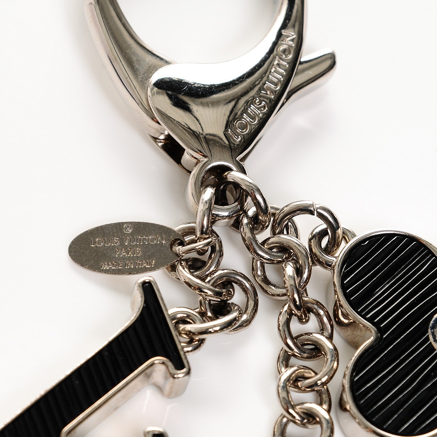 Louis Vuitton Fleur d'Epi Bag Charm Black 3 of 3