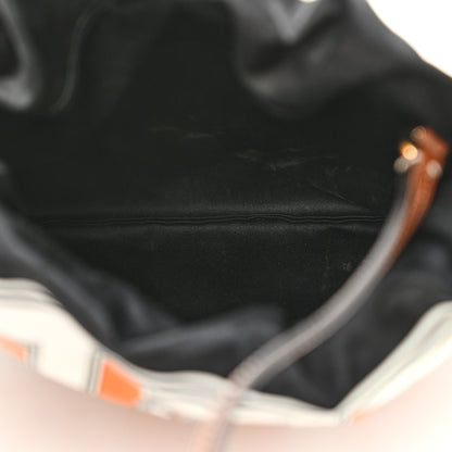 Burberry Satin Mythical Alphabet Drawstring Pouch Orange Black White 5 of 9