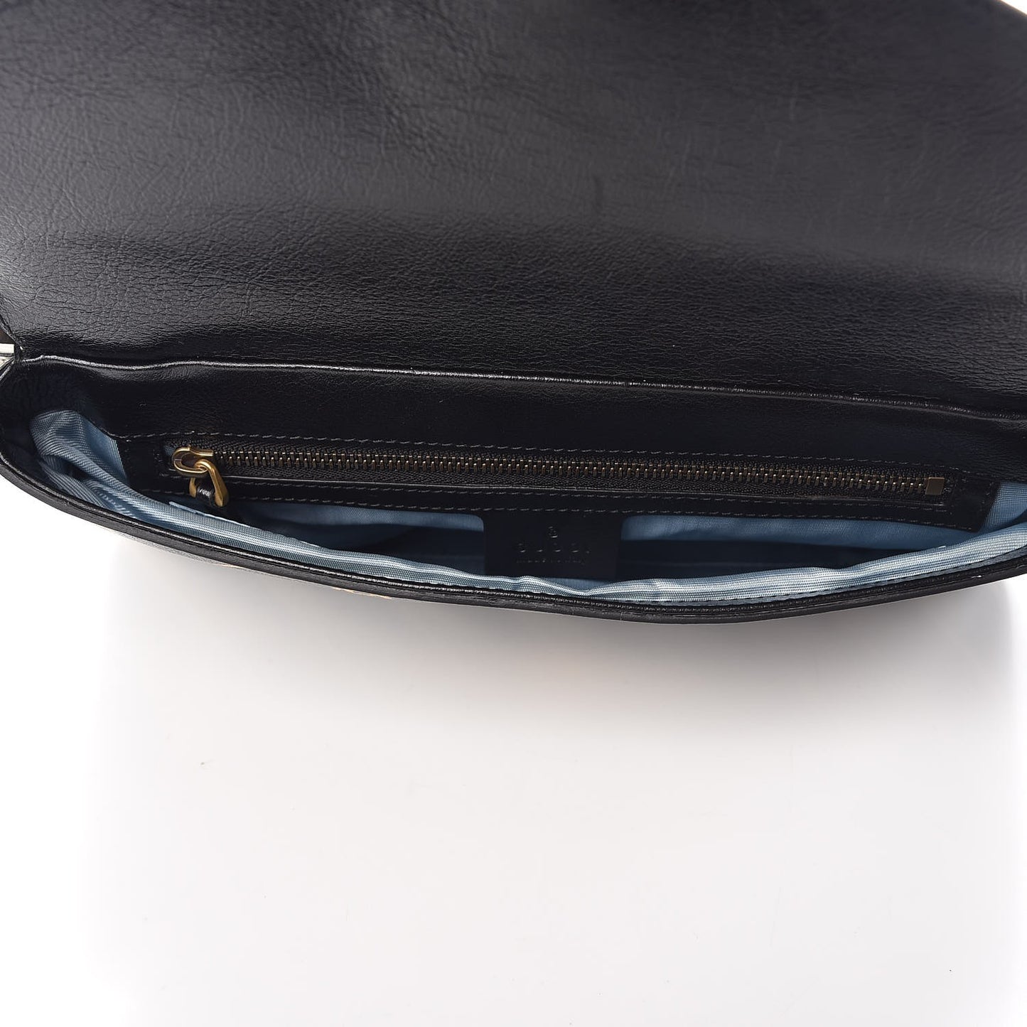 Calfskin Diagonal GG Medium Thiara Double Envelope Shoulder Bag Black White
