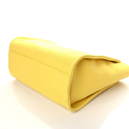 Chanel Mixed Fibers Small Deauville Tote Yellow 6 of 10