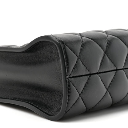 Chanel Lambskin Quilted CC Hobo Bag Black 10 of 10