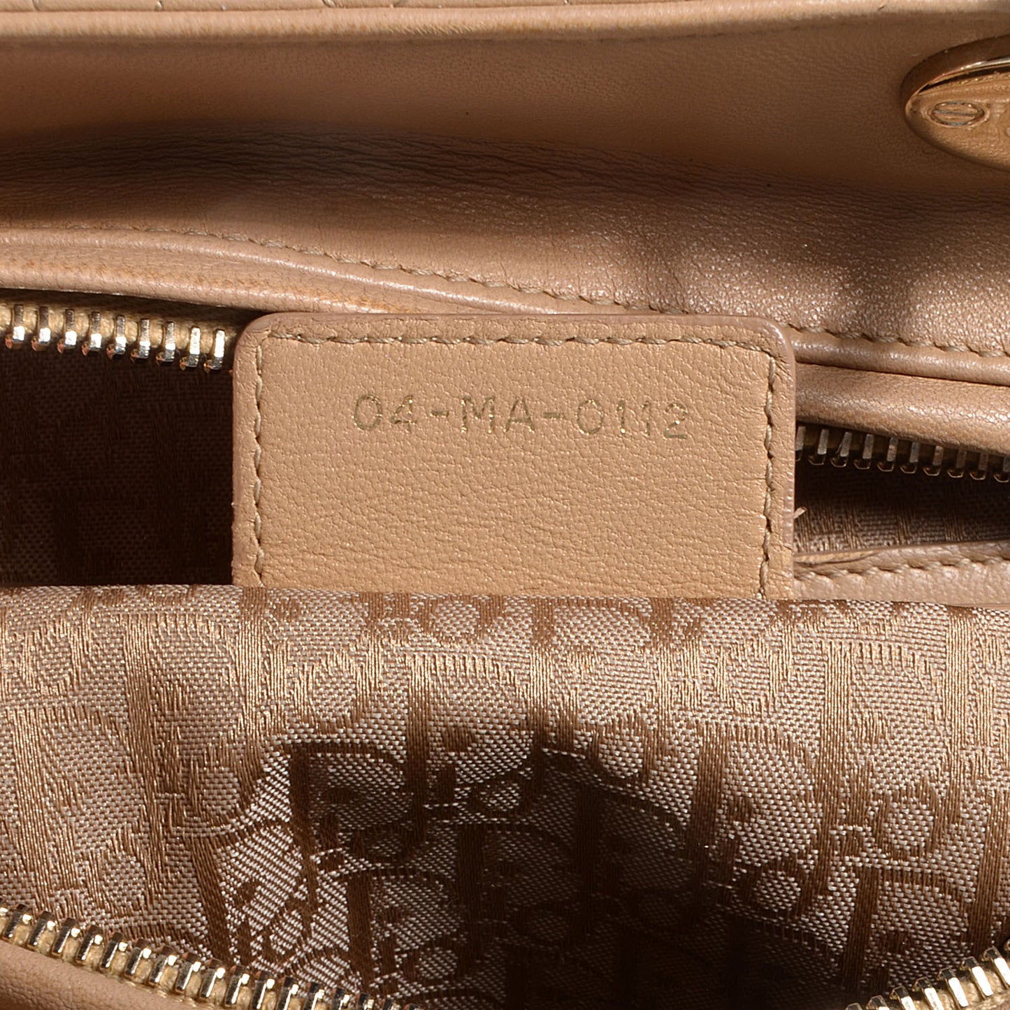 Lambskin Cannage Large Lady Dior Beige