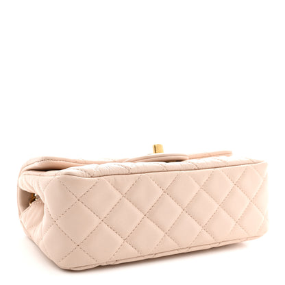 Chanel Lambskin Quilted Mini Rectangular Pearl Crush Flap Light Beige 4 of 12