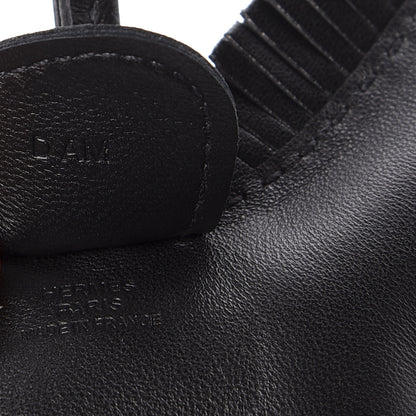 Hermes Milo Lambskin Grigri Rodeo Horse Bag Charm MM So Black 3 of 5