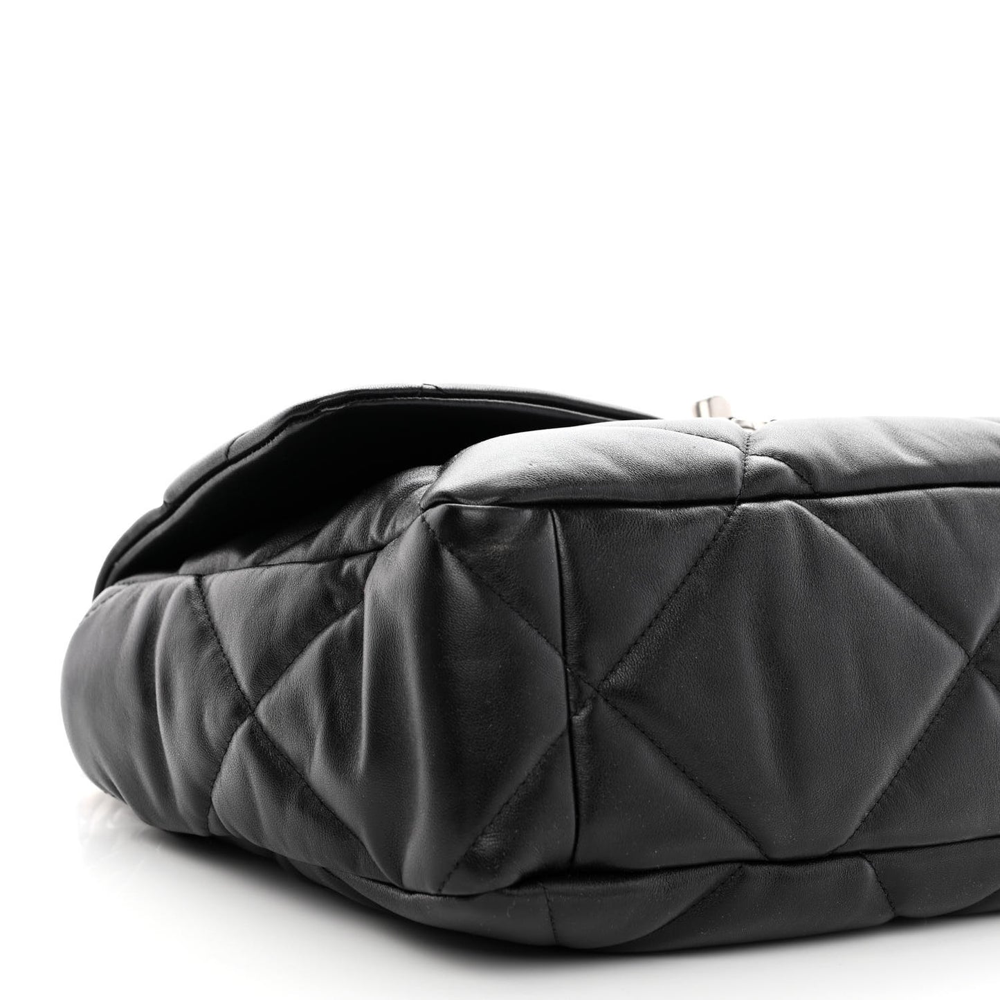 Lambskin Quilted Large Chanel 19 Flap Black