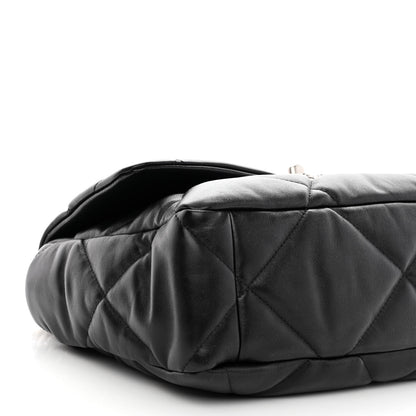 Chanel Lambskin Quilted Large Chanel 19 Flap Black 9 of 10