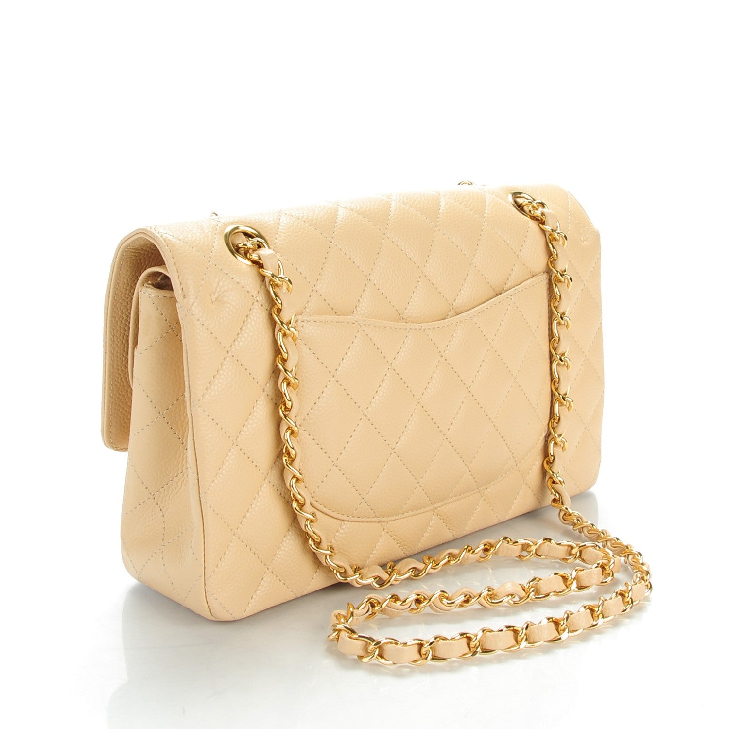 Chanel Caviar Quilted Medium Double Flap Beige Clair 3 of 8
