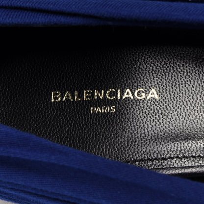 Balenciaga Jersey Crepe Political Campaign Logo Knife 115 Pointed Pumps 41 Pacifique White Rouge 8 of 11