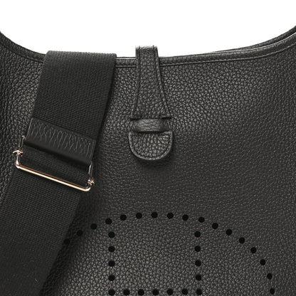 Hermes Taurillon Clemence Evelyne III PM Black 8 of 11