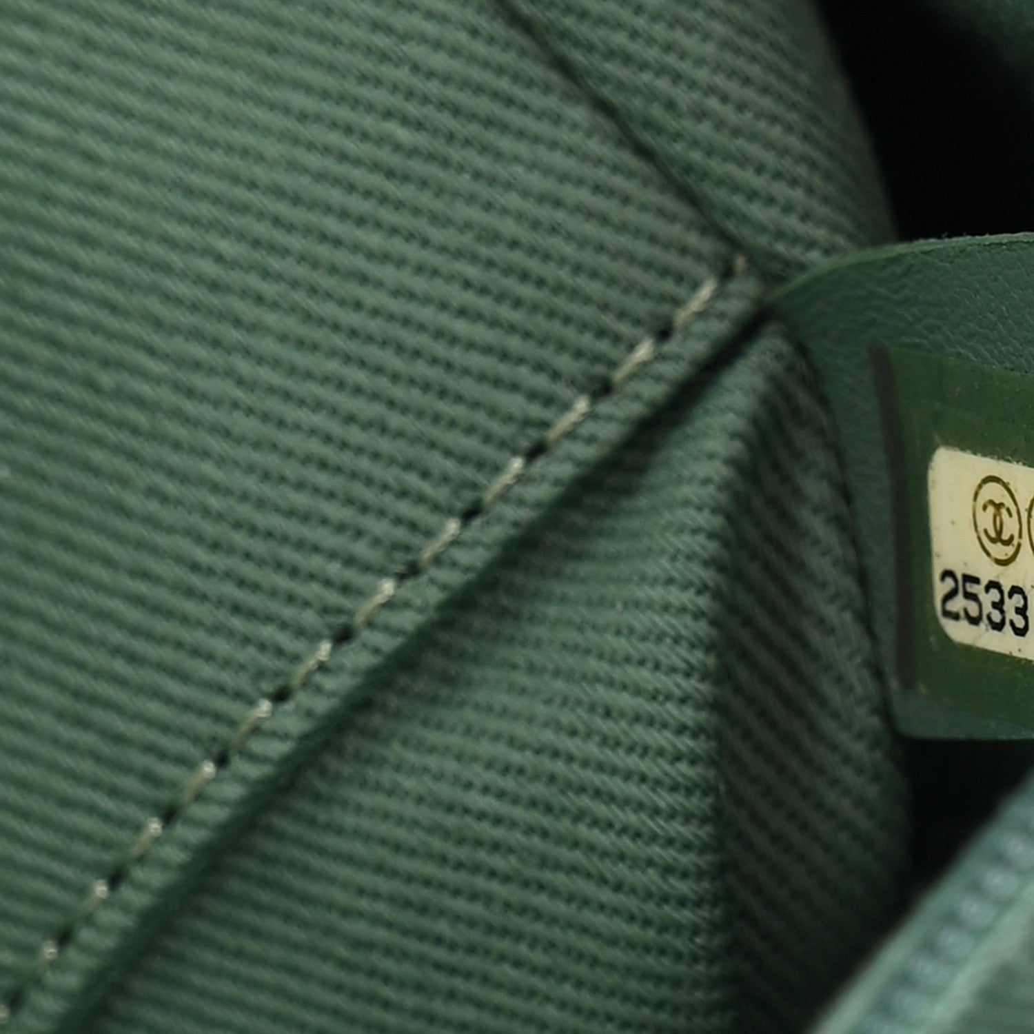Chanel Canvas Small Deauville Tote Green 7 of 10