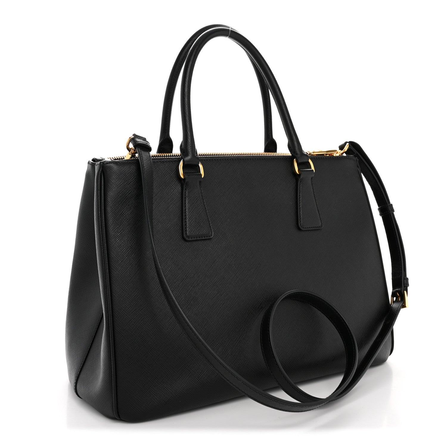 Prada Saffiano Lux Large Galleria Double Zip Tote Black 3 of 13