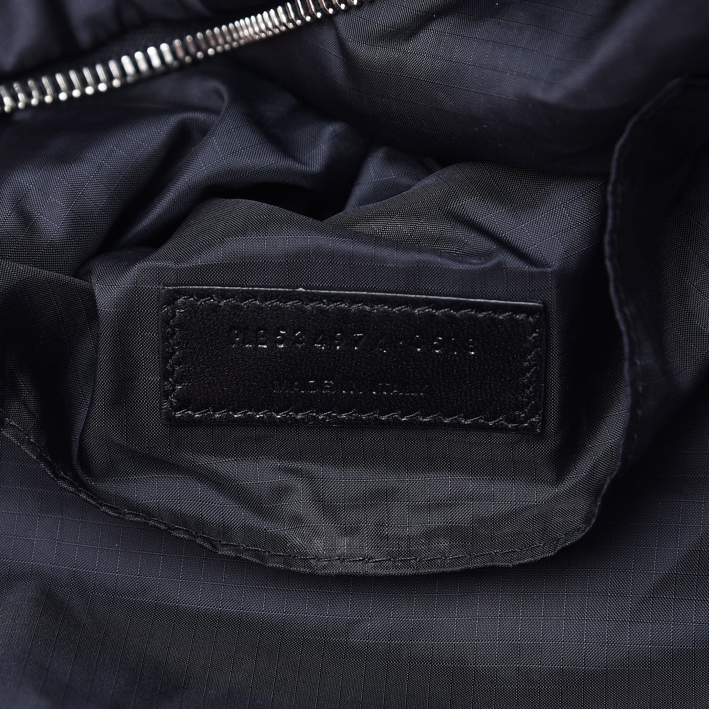 Nylon City Fold Up Backpack Belt Bag Black