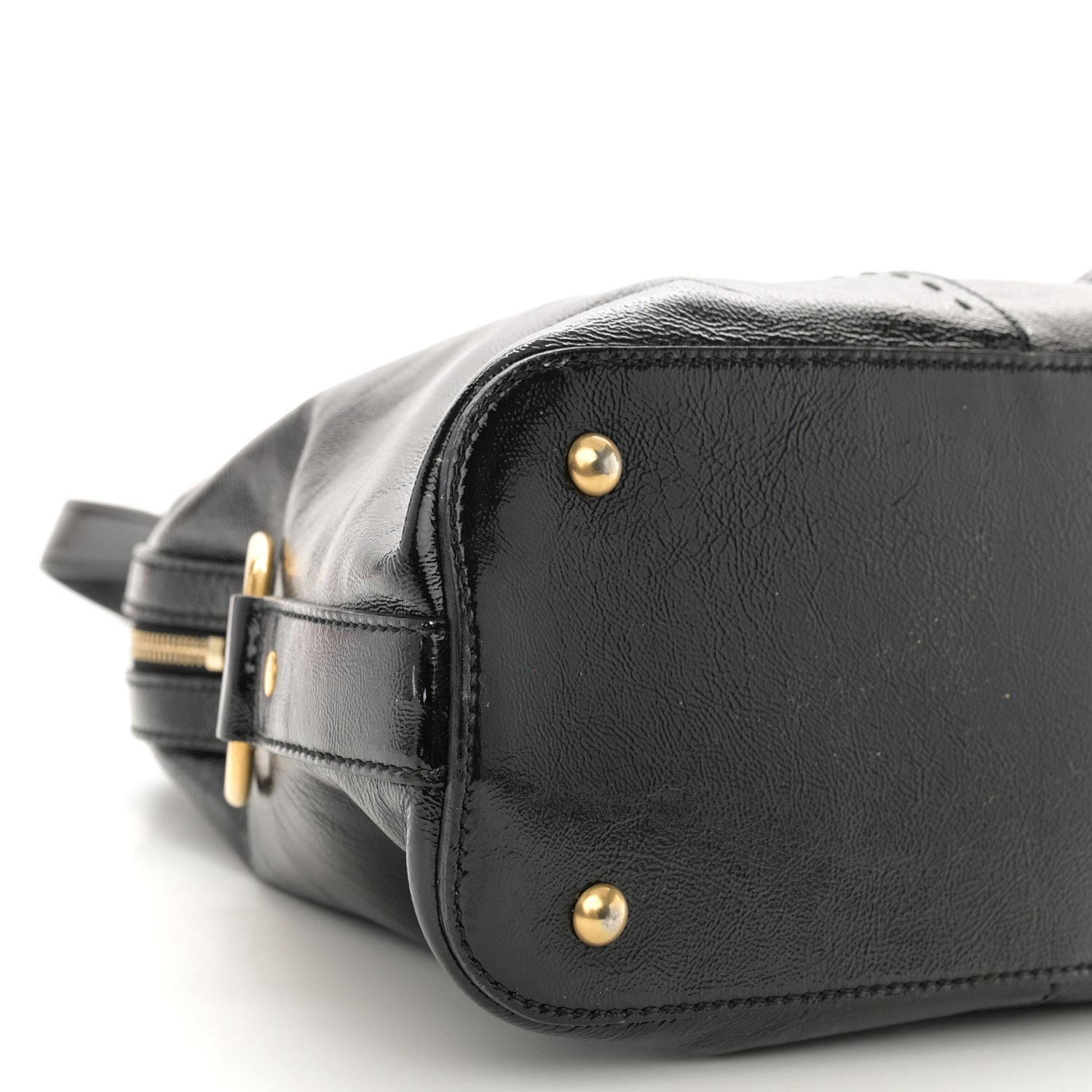 Saint Laurent Textured Patent Calfskin Large Muse Black 10 of 15