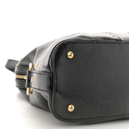 Saint Laurent Textured Patent Calfskin Large Muse Black 10 of 15