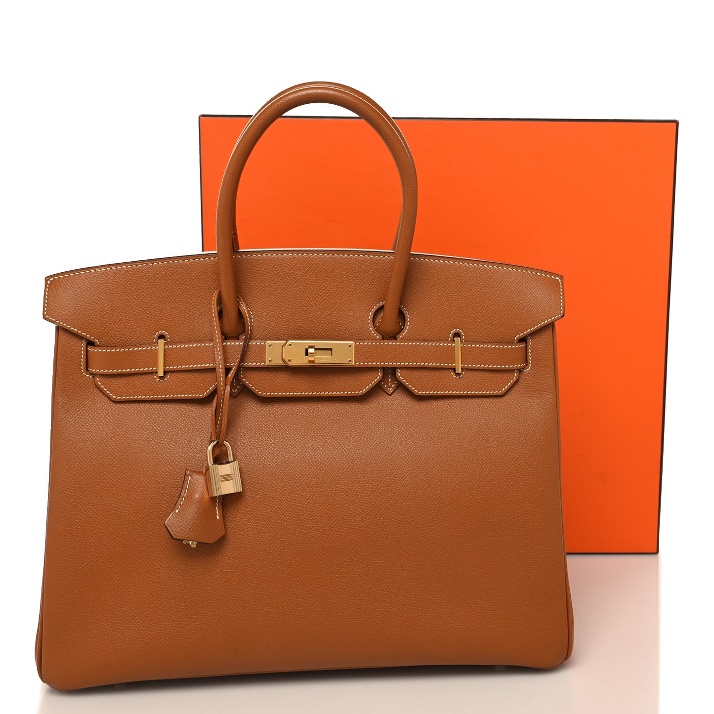 Epsom Birkin 35 Gold