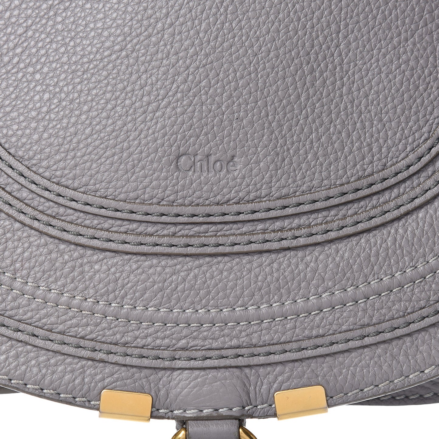 Calfskin Medium Marcie Round Crossbody Bag Cashmere Grey