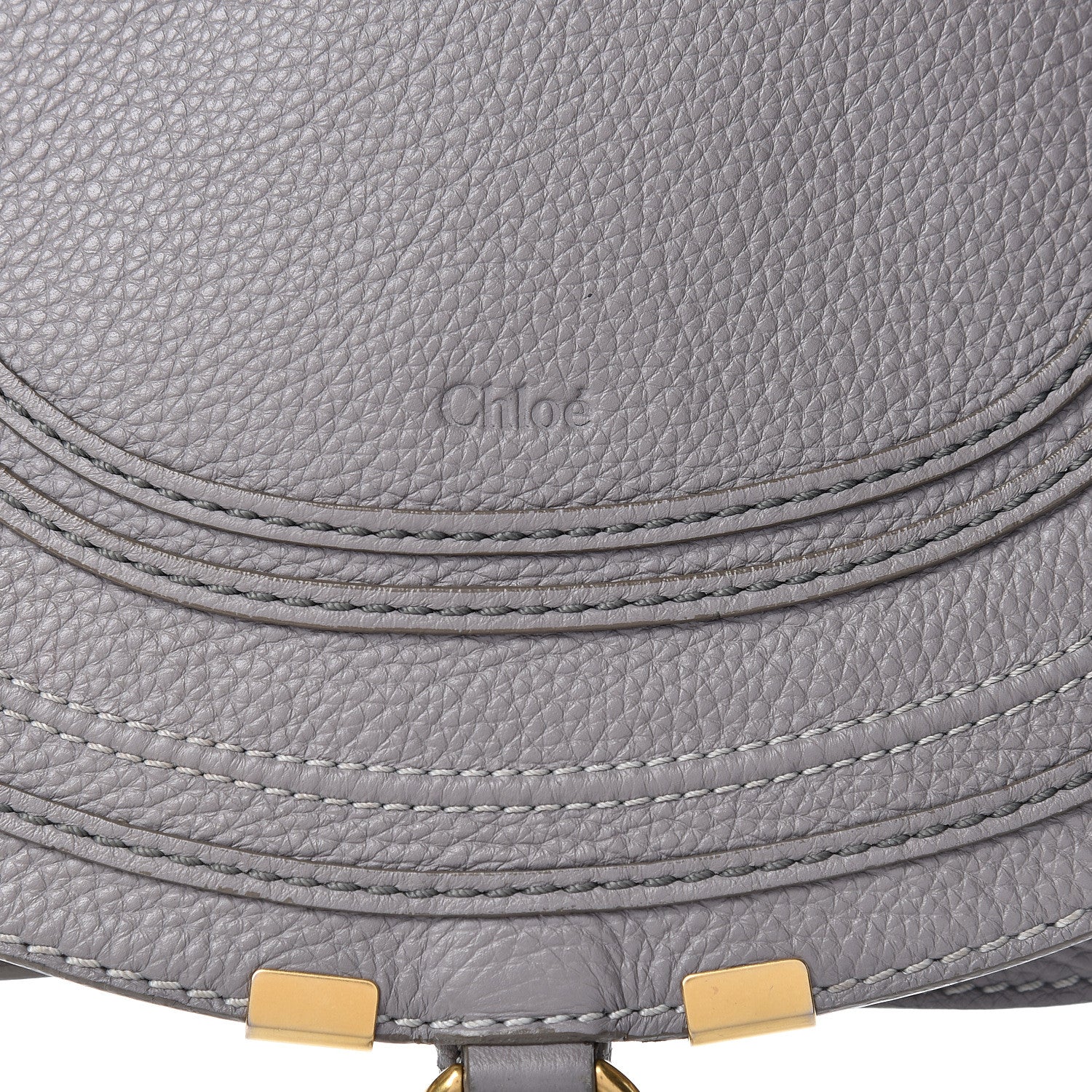 Chloe Calfskin Medium Marcie Round Crossbody Bag Cashmere Grey 15 of 15