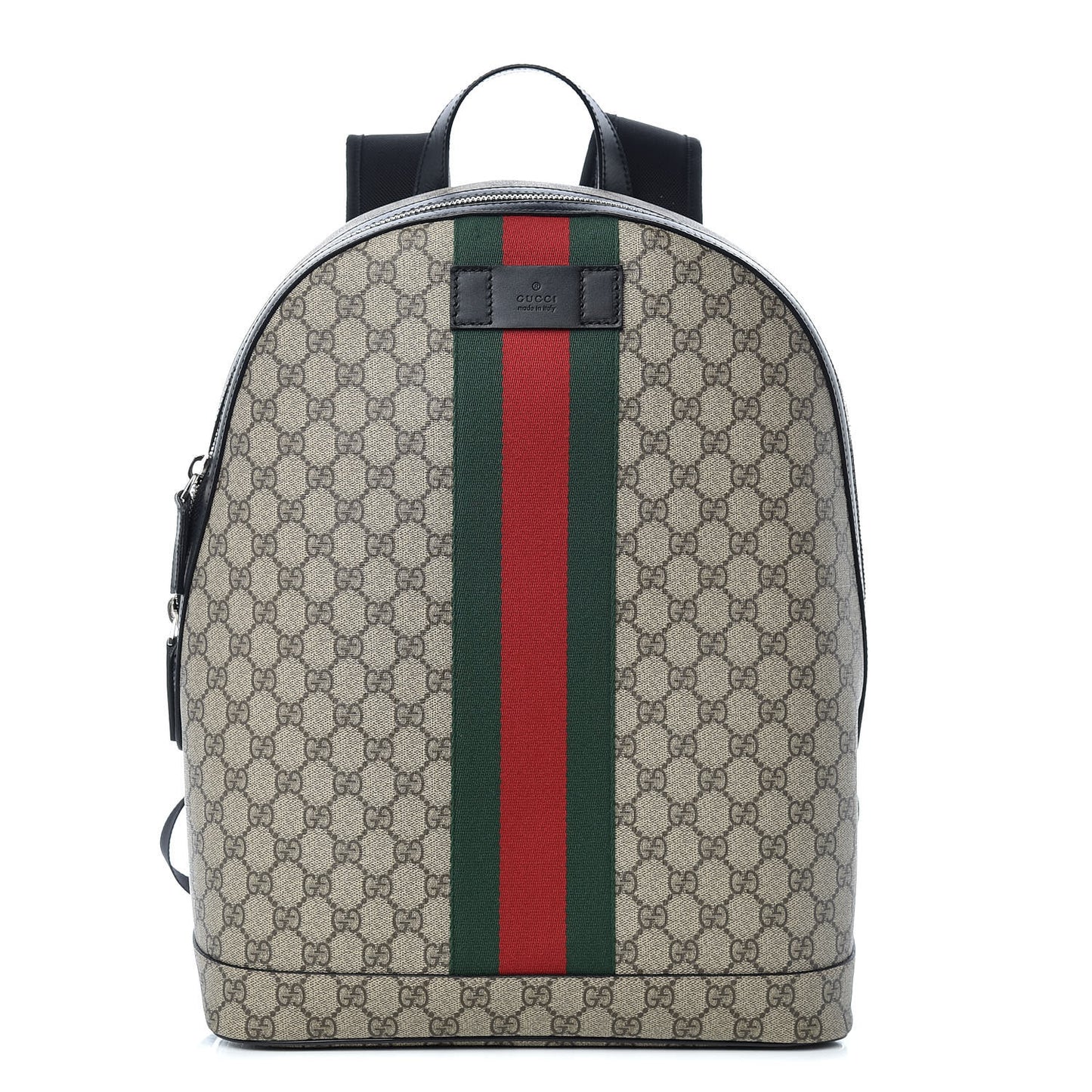 GG Supreme Monogram Web Dome Backpack Black