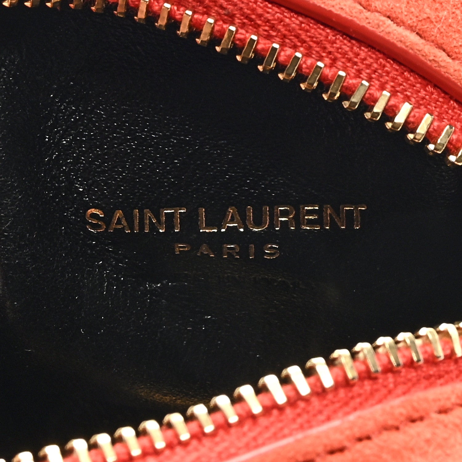 Saint Laurent Suede Lambskin Jaime Cube Charm Keychain Orange 6 of 6