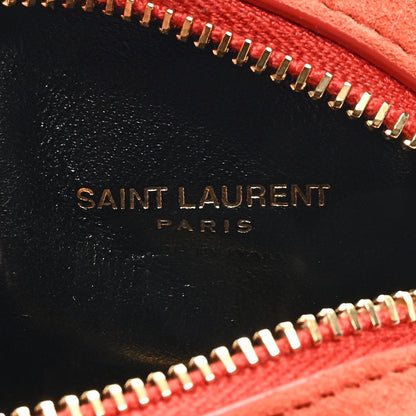 Saint Laurent Suede Lambskin Jaime Cube Charm Keychain Orange 6 of 6