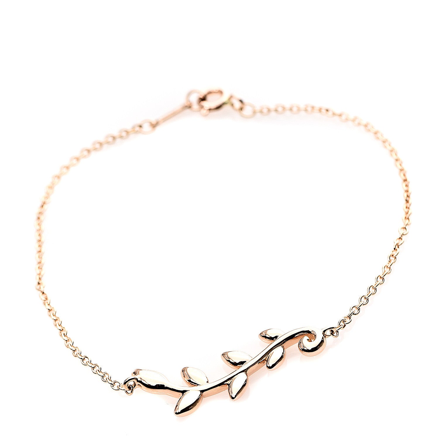 Tiffany 18K Rose Gold Paloma Picasso Olive Leaf Bracelet 1 of 4