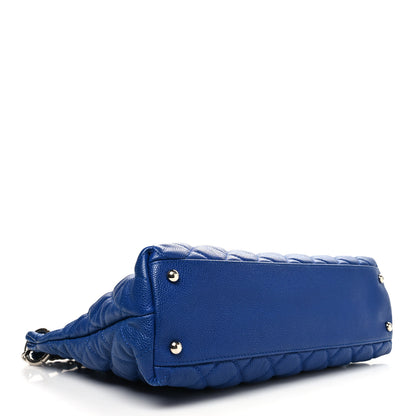 Chanel Caviar Quilted Easy Zip Tote Cobalt Blue 5 of 12