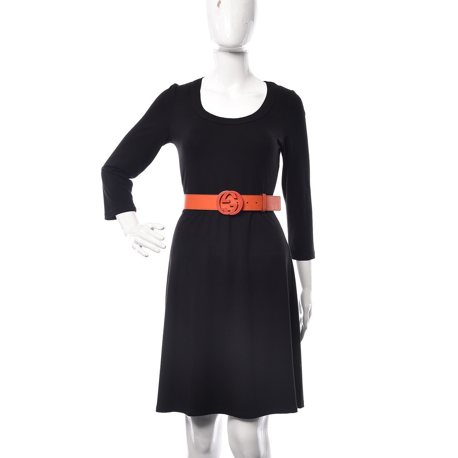 Gucci Nubuck Interlocking G Belt 95 38 Deep Orange 2 of 7