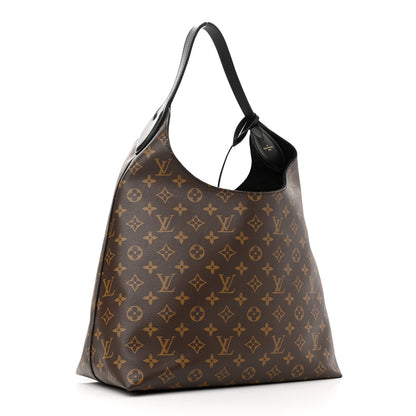 Louis Vuitton Monogram Flower Hobo Black 3 of 10