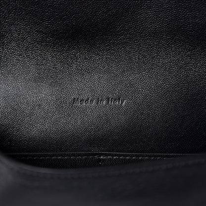 Celine Lambskin Flap Clasp Shoulder Bag Black 7 of 7