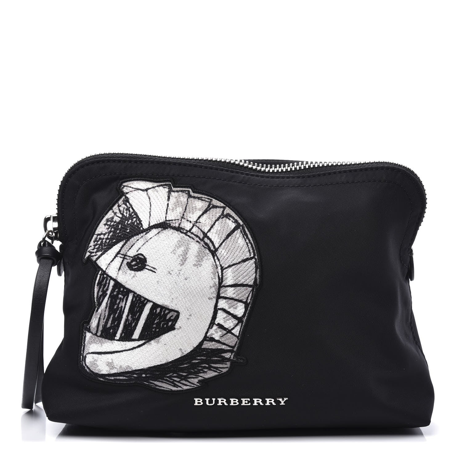 Burberry Nylon Pallas Head Zip Pouch Black 1 of 9
