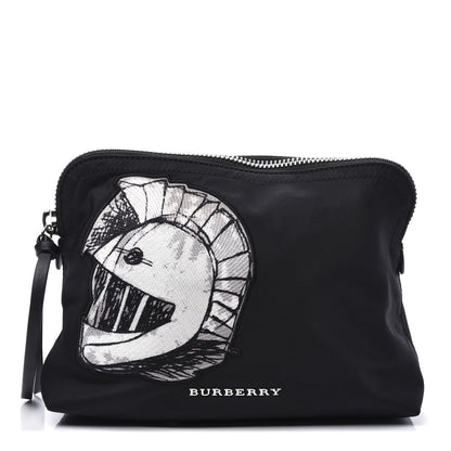 Burberry Nylon Pallas Head Zip Pouch Black 1 of 9