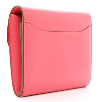 Hermes Tadelakt Constance Short Wallet Rose Lipstick 3 of 8