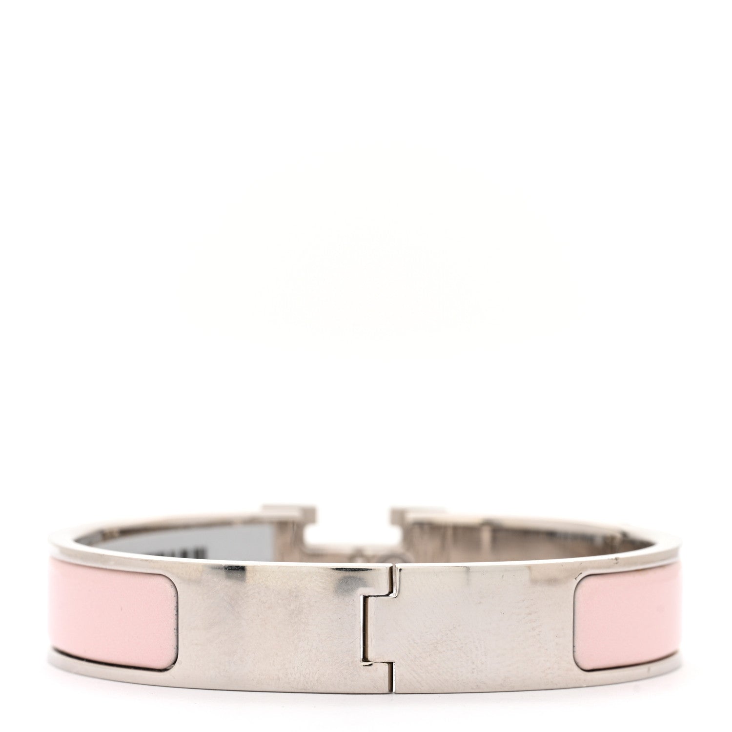 Hermes Enamel Narrow Clic Clac H Bracelet PM Rose Candeur 3 of 4