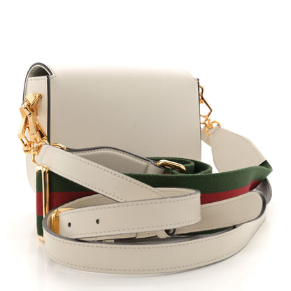 Gucci Azalea Calfskin Web Mini Horsebit 1955 Shoulder Bag Mystic White 3 of 10