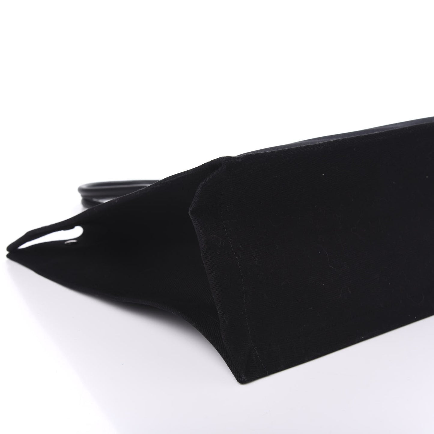 Linen Calfskin Rive Gauche Tote Black