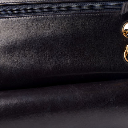 Chanel Lambskin Quilted Medium Double Flap Black 12 of 13