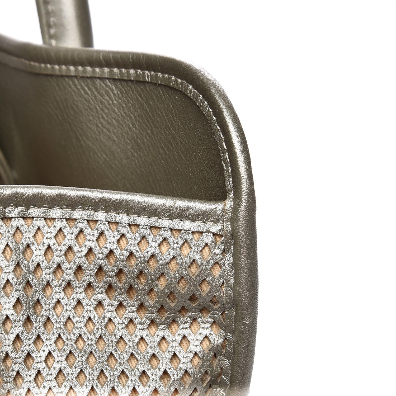 Chanel Metallic Calfskin Perforated Up In The Air Tote Silver 4 of 12
