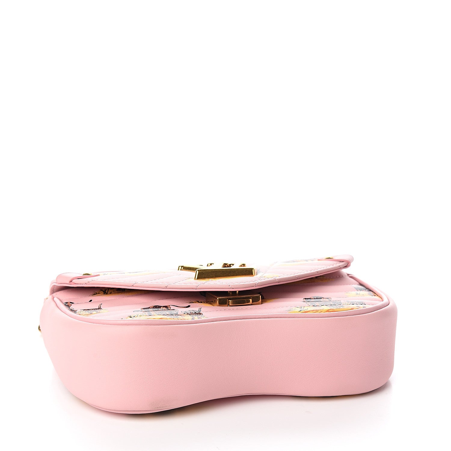 Louis Vuitton Calfskin Leopard Print New Wave Chain PM Light Pink 3 of 9