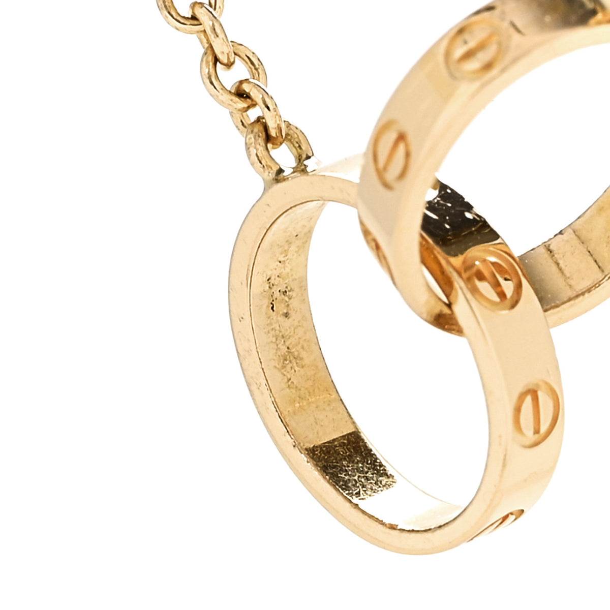 Cartier 18K Yellow Gold Interlocking LOVE Necklace 7 of 8