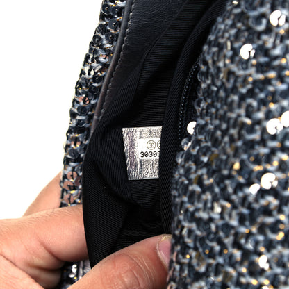 Chanel Sequin Quilted Medium Chanel 19 Flap Silver 9 of 9