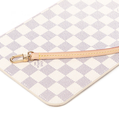 Louis Vuitton Damier Azur Neverfull MM GM Pochette Rose Ballerine 5 of 7