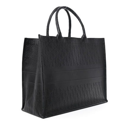 Christian Dior Oblique Calfskin Embossed Large Book Tote Black 3 of 10