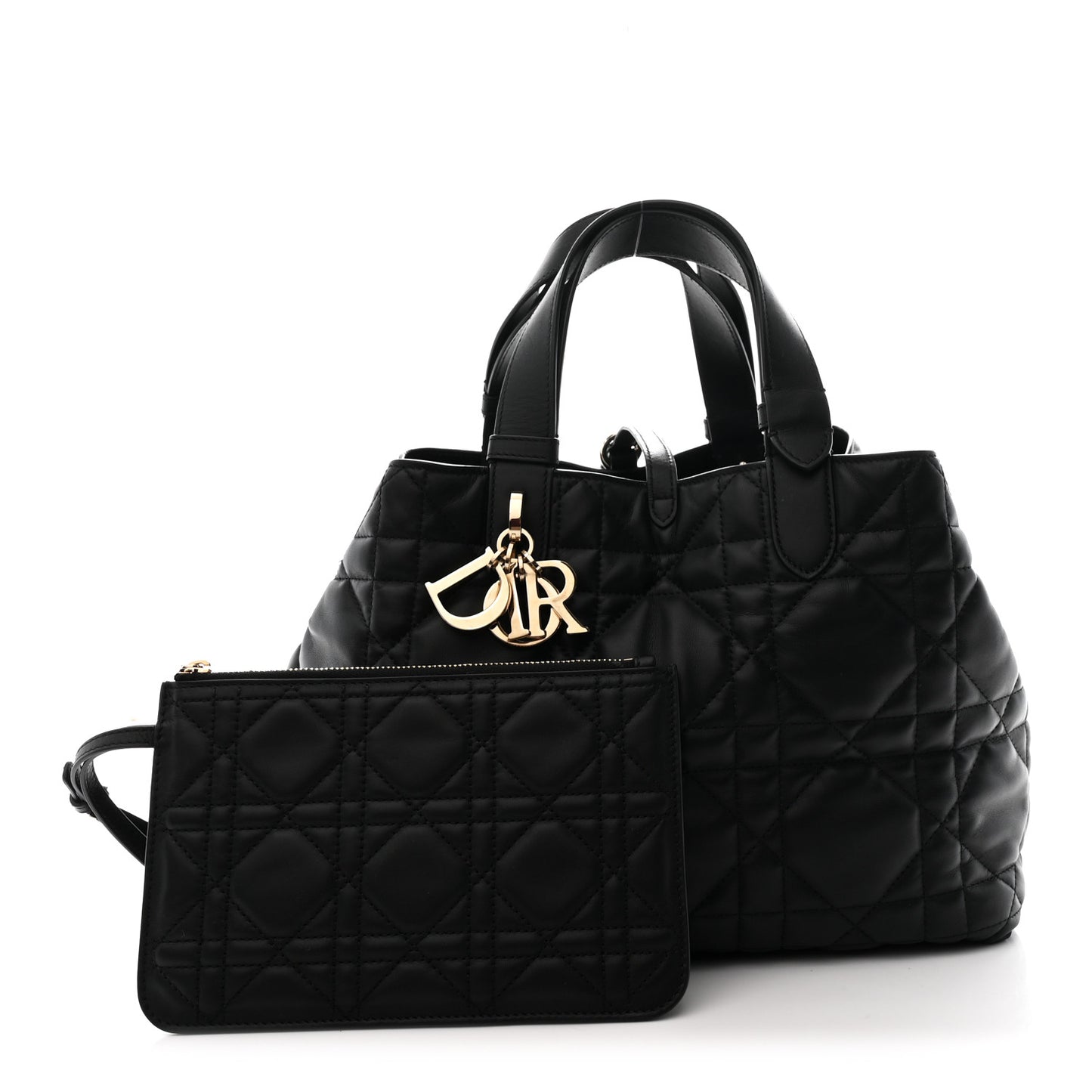 Calfskin Macrocannage Medium Toujours Black