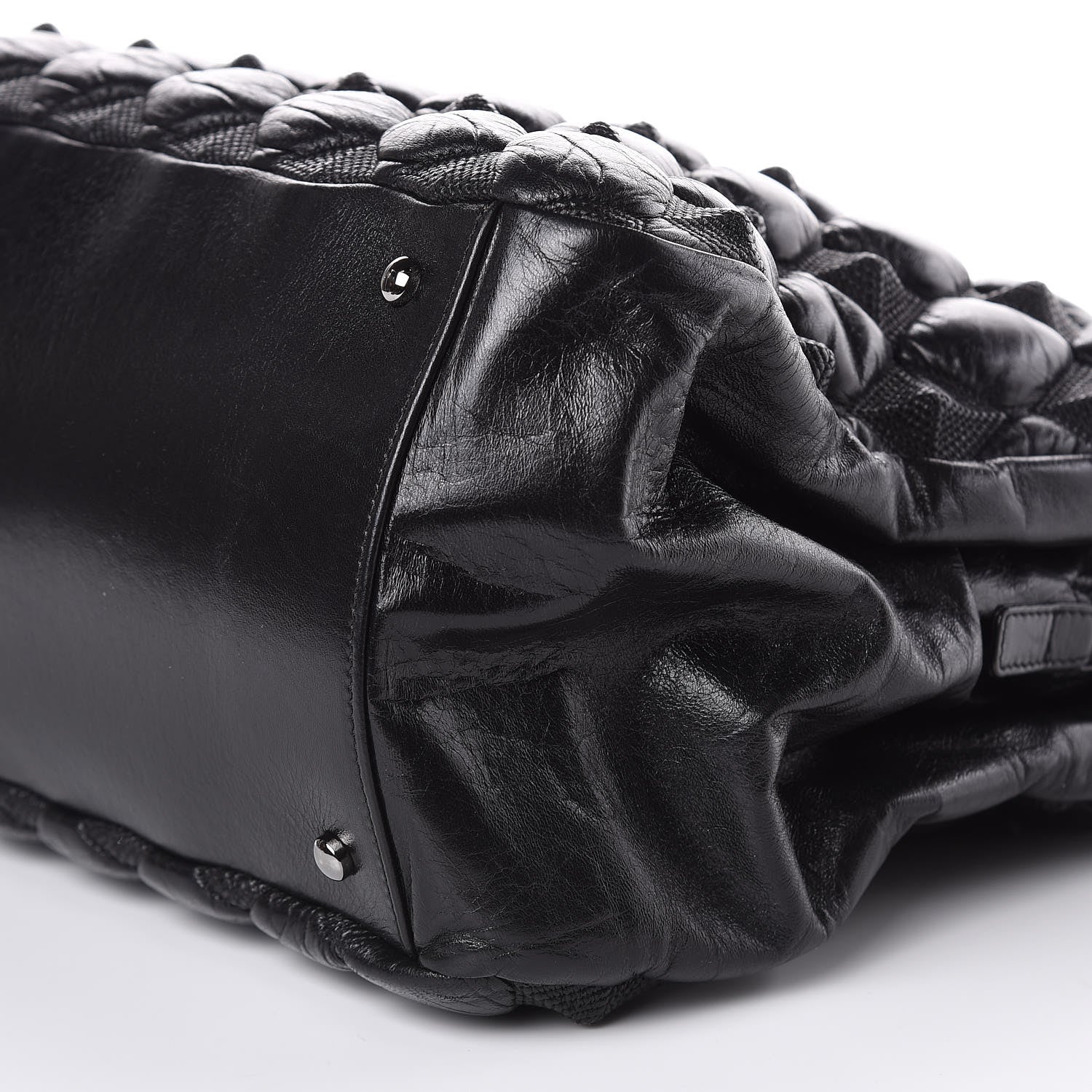Chanel Glazed Lambskin Quilted Large Stravinsky Tote Black 8 of 12