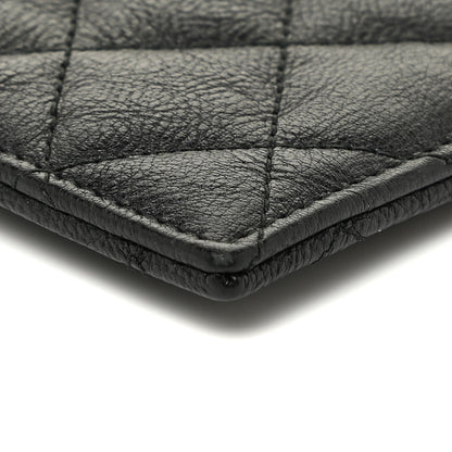 Chanel Crinkled Calfskin Quilted CC Zip Card Holder So Black 10 of 11