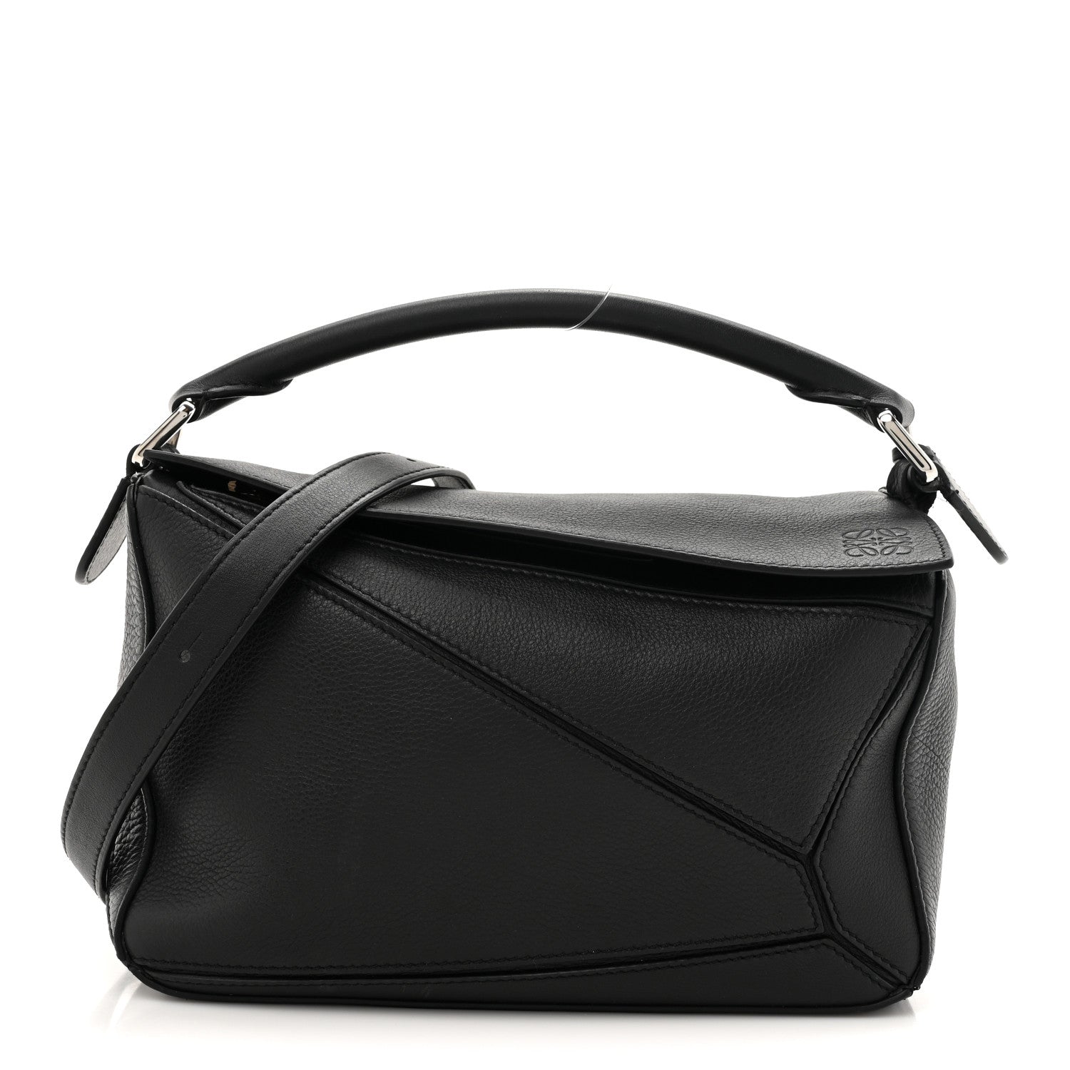 Loewe Calfskin Small Puzzle Edge Bag Black 1 of 12