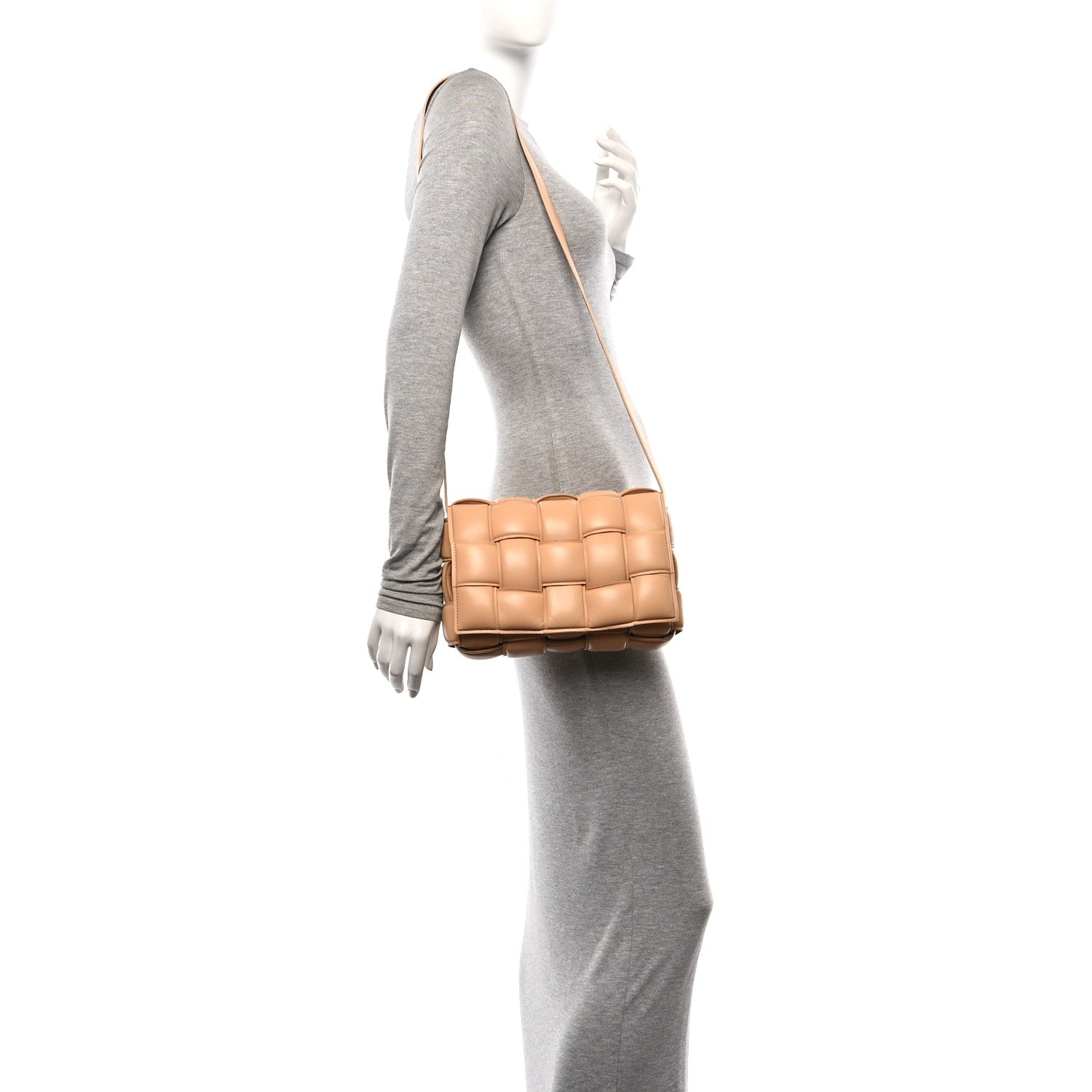 Bottega Veneta Nappa Maxi Intreccio Padded Cassette Crossbody Bag Almond 2 of 9