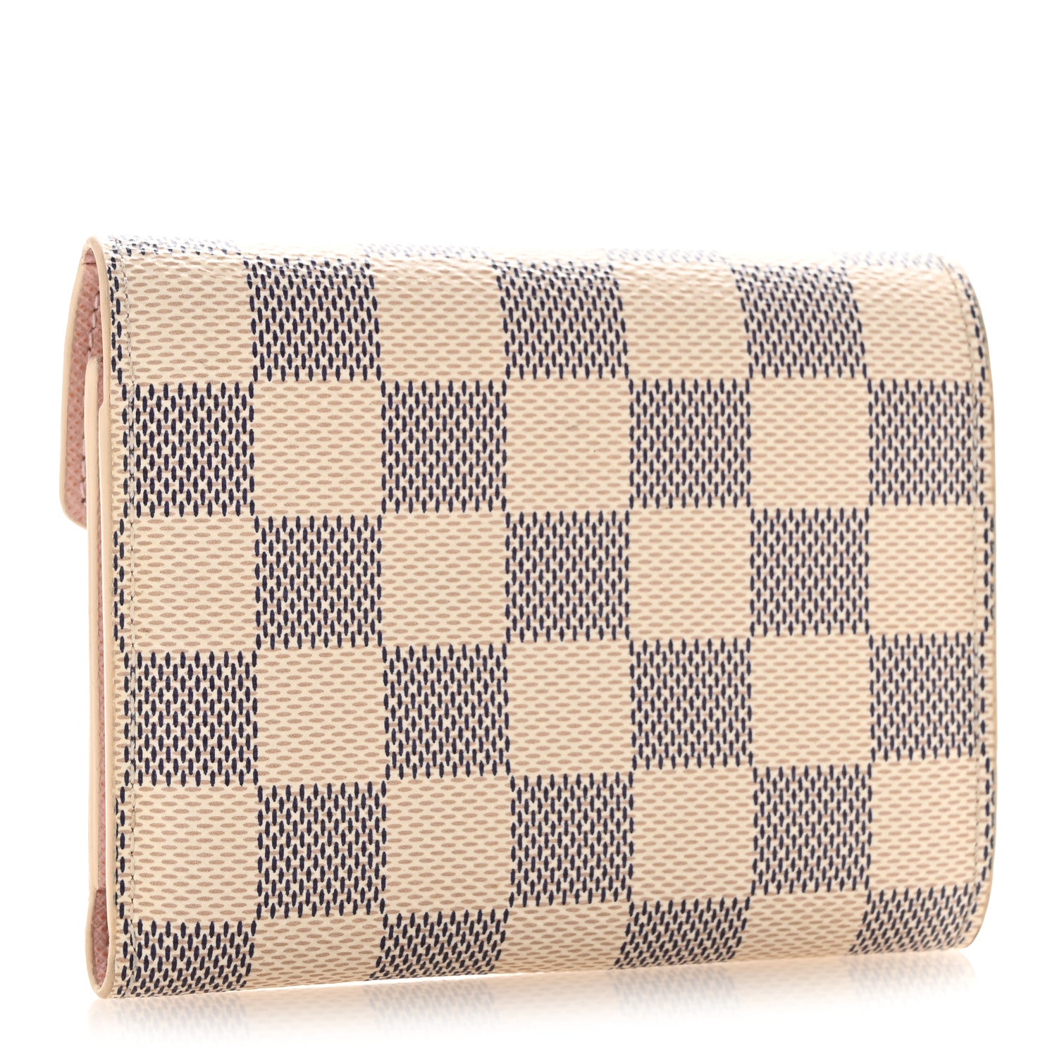 Louis Vuitton Damier Azur Victorine Wallet Rose Ballerine 3 of 9
