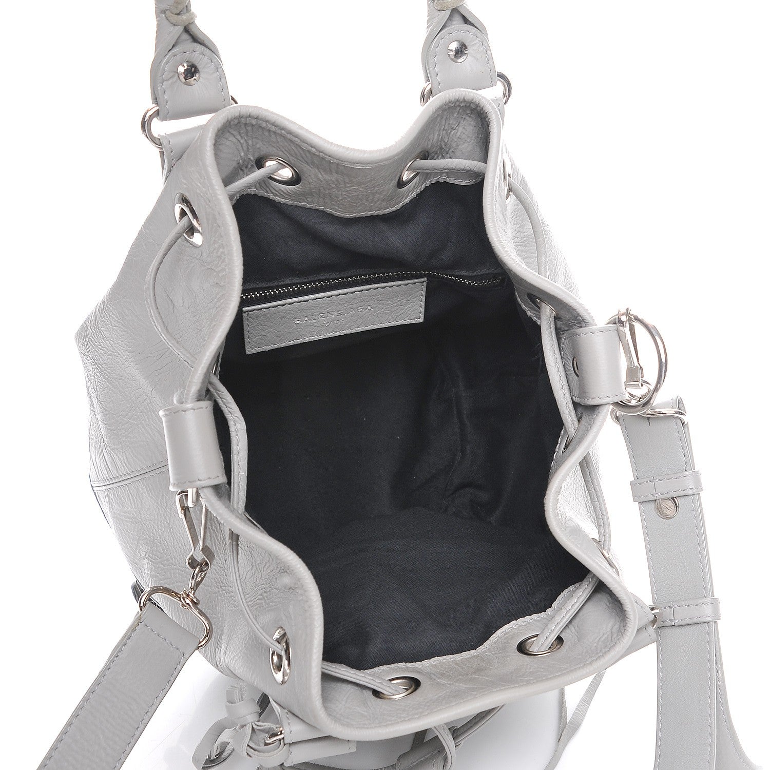 Balenciaga Matte Goatskin Rubber Covered Classic Hardware Mini Pompon Gris Glace 6 of 9