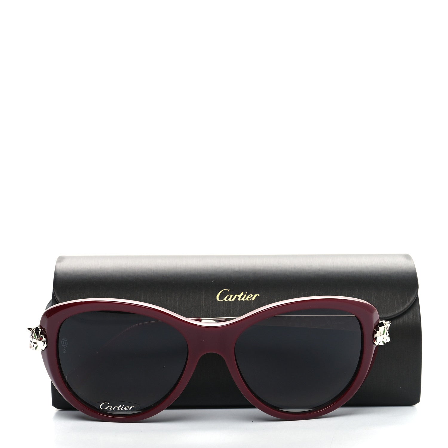 Cartier Panthere Wild De Cartier Sunglasses Burgundy 9 of 9